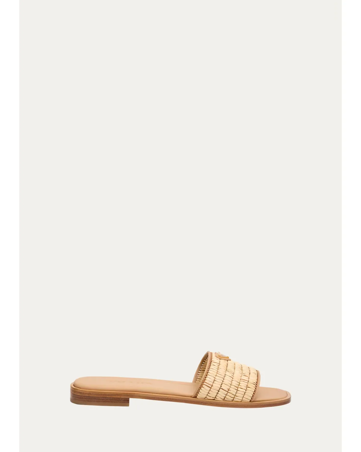 Stuoia Raffia Easy Slide Sandals by Prada