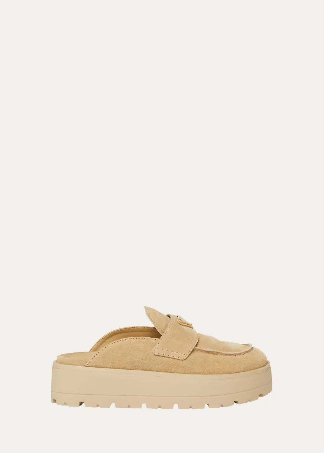 Fussbett Suede Loafer Mules by Prada