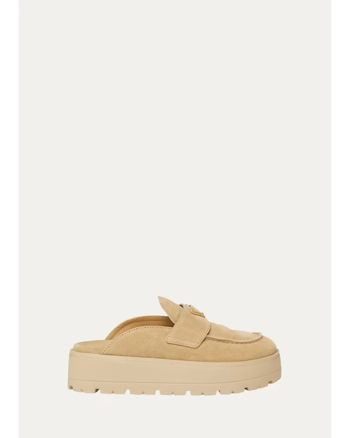 Fussbett Suede Loafer Mules by Prada