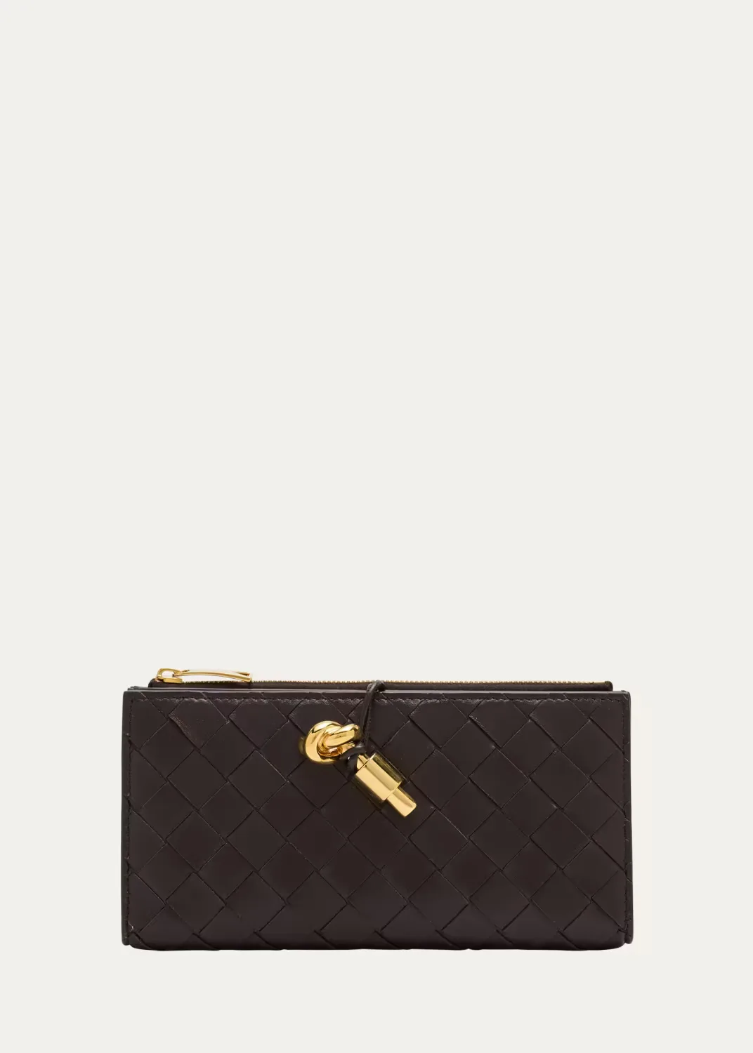 Andiamo Leather Long Wallet by Bottega Veneta