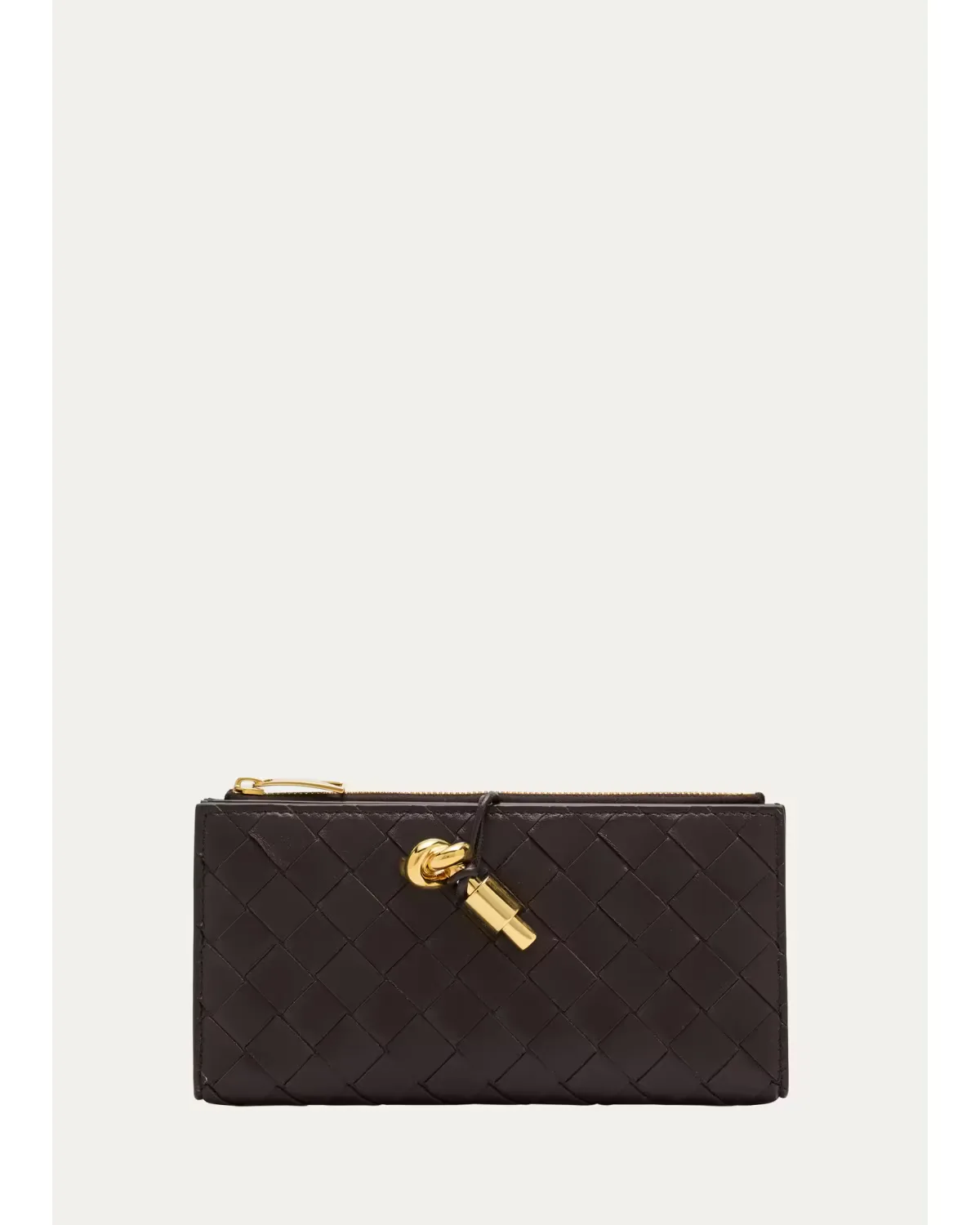 Andiamo Leather Long Wallet by Bottega Veneta