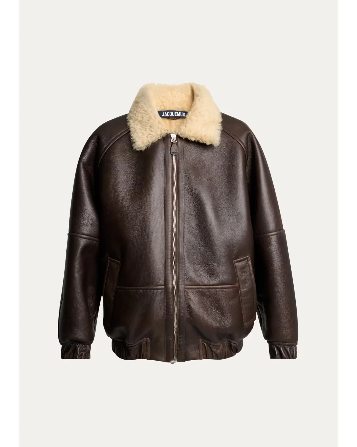 Leather and Shearling Bomber Jacket by JACQUEMUS