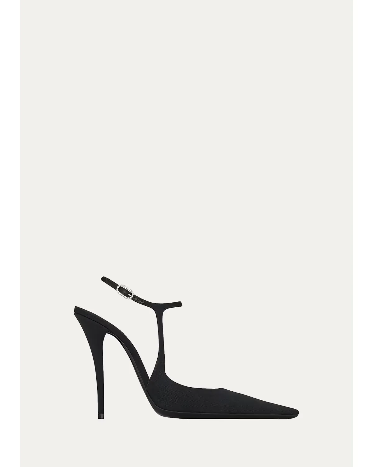 110mm Manon Silk Ankle-Strap Pumps by Saint Laurent