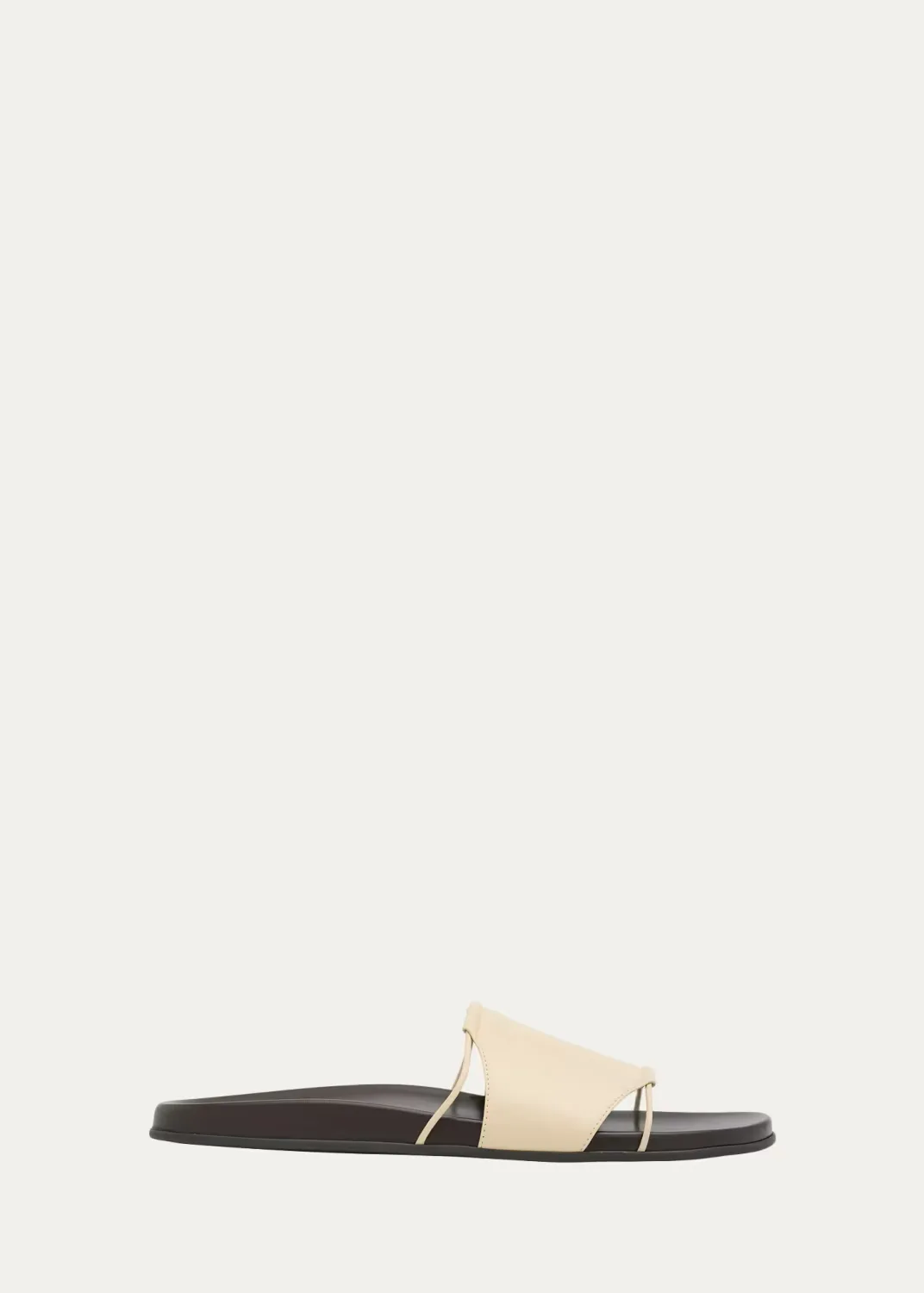 Vivienne Flat Leather Slide Sandals by The Row