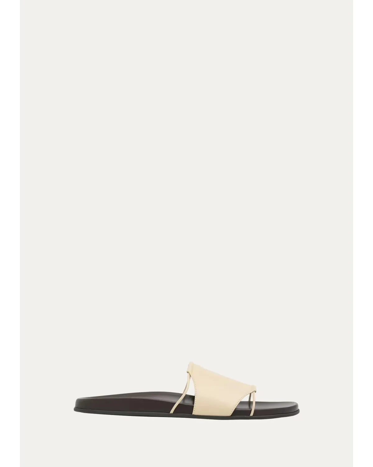 Vivienne Flat Leather Slide Sandals by The Row