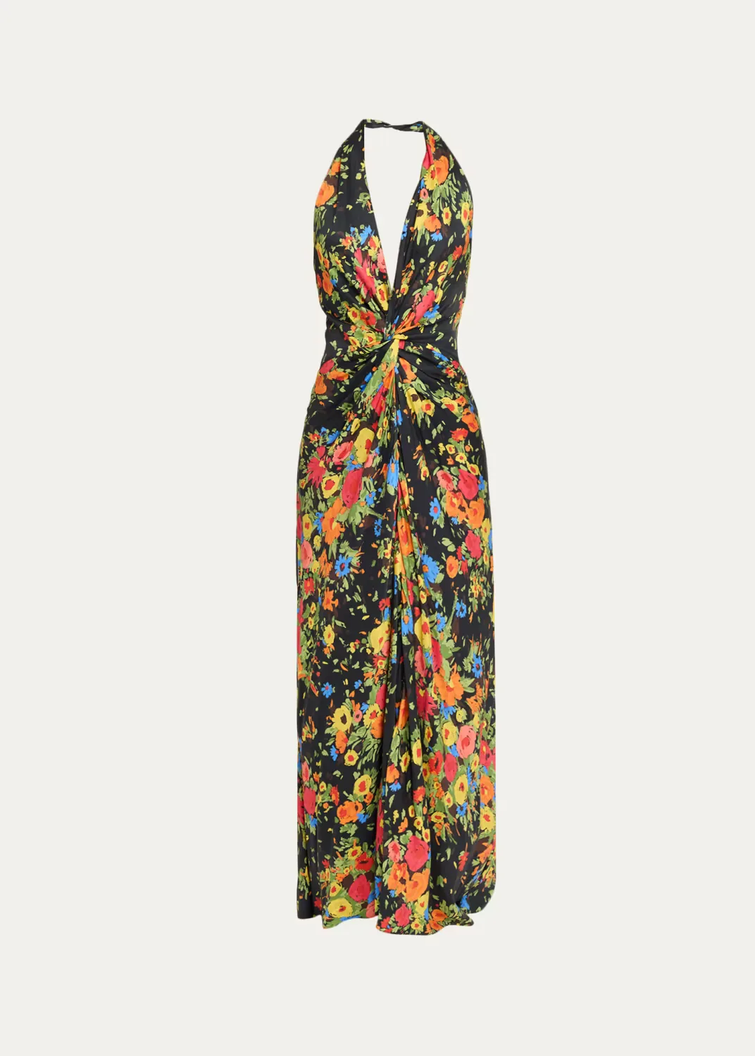 Mabel Floral Halter Gown