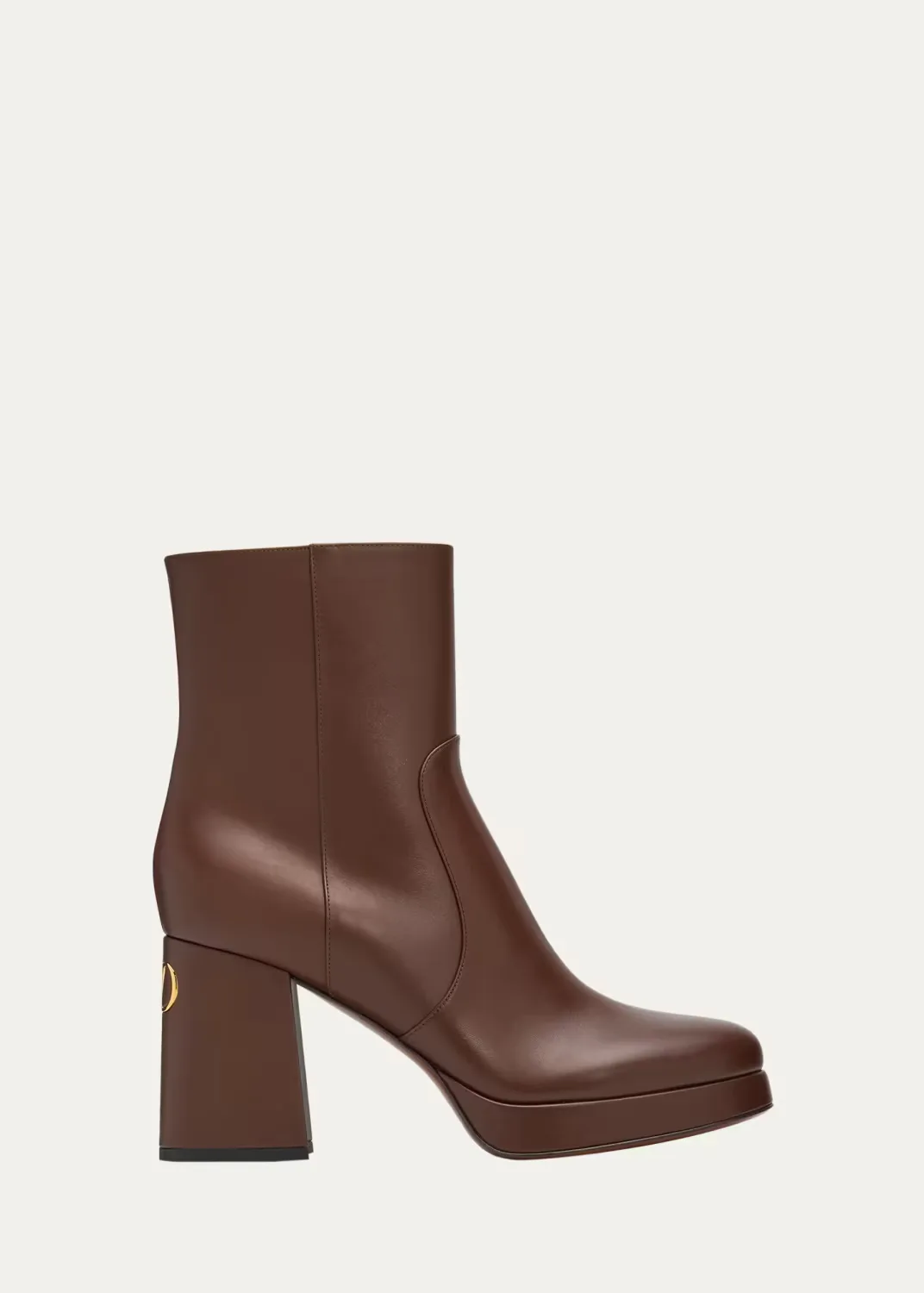 90mm Fawcette Platform Leather Ankle Boots by Valentino Garavani