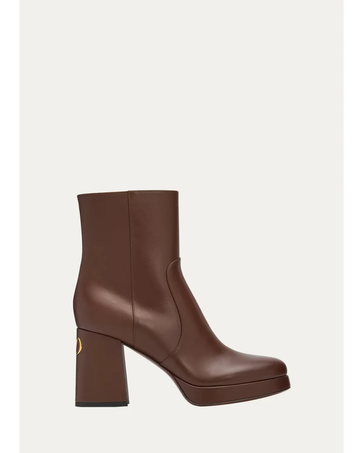 90mm Fawcette Platform Leather Ankle Boots by Valentino Garavani