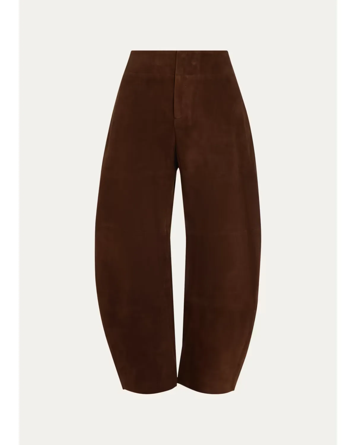 Suede Barrel-Leg Pants by AEXAE