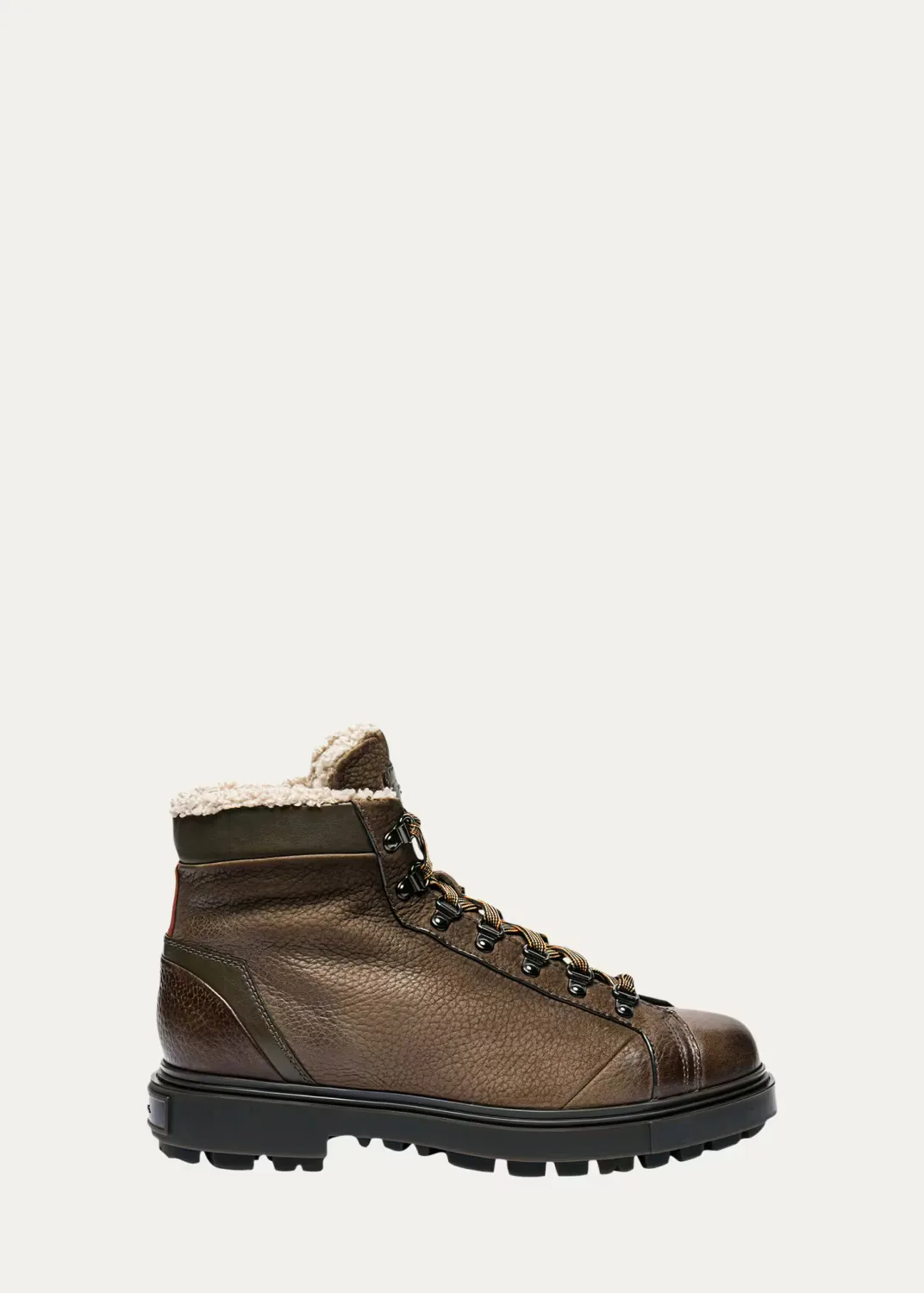 Farah Shearling-Lined Leather Ankle Boots
