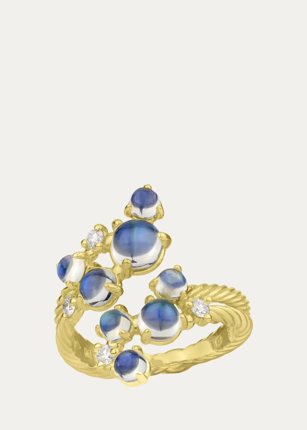 18K Bubble Bypass Ring by Paul Morelli