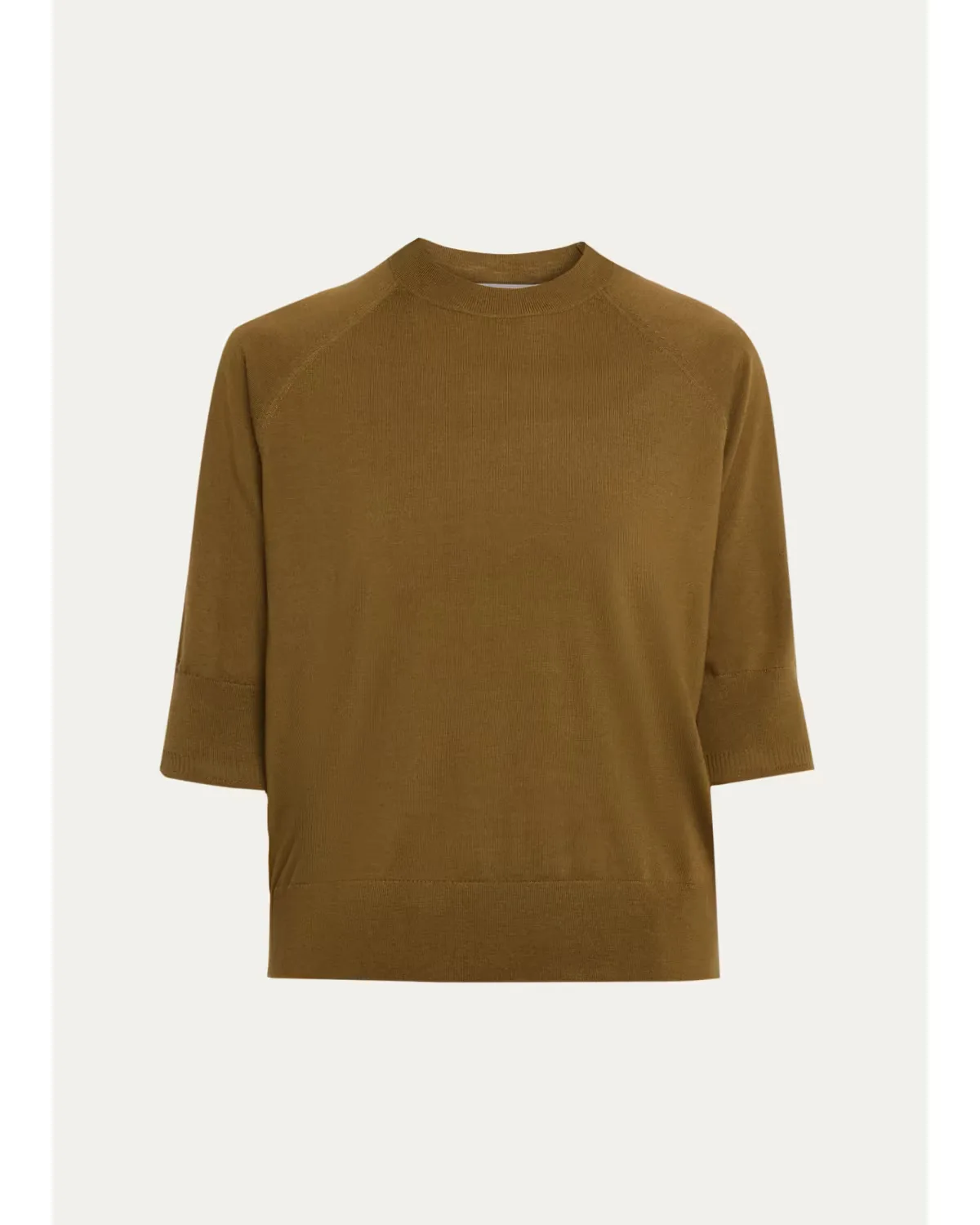 Tuan Merino Wool Short-Sleeve Crewneck Sweater by Dries Van Noten