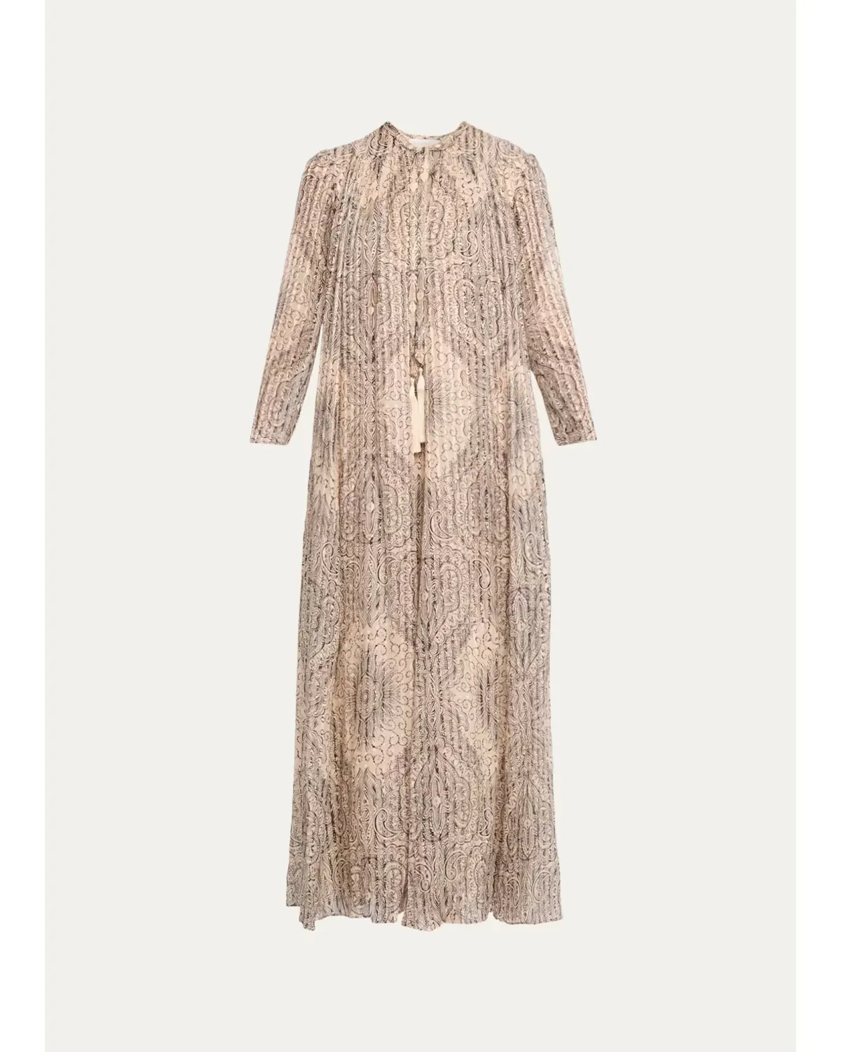 Ascent Medallion Stripe Silk Gown by Zimmermann