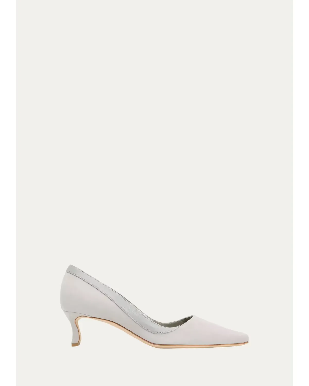 50mm Armelia Mixed Leather Pumps by Manolo Blahnik