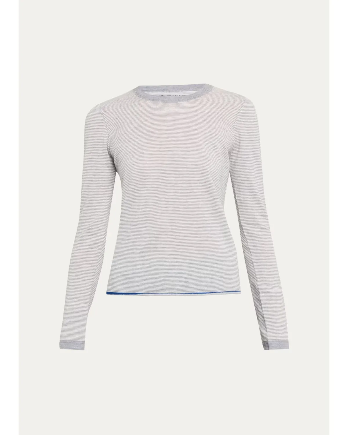 Cashmere Striped Knit Sweater by Majestic