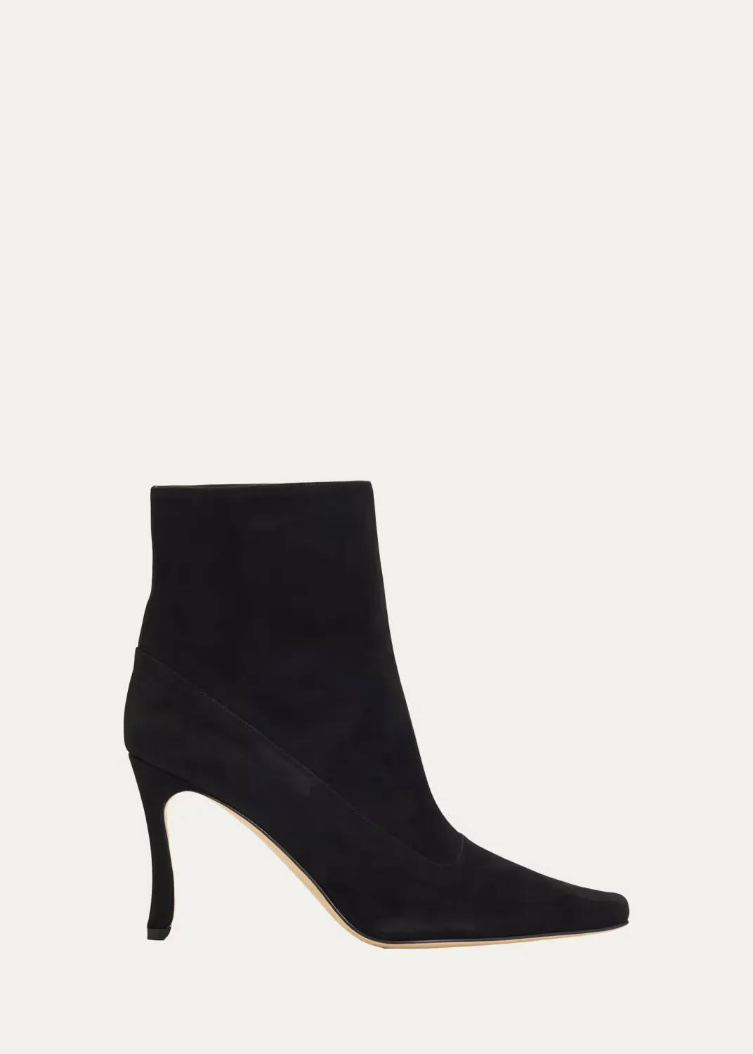 90mm Gostatu Suede Ankle Booties by Manolo Blahnik