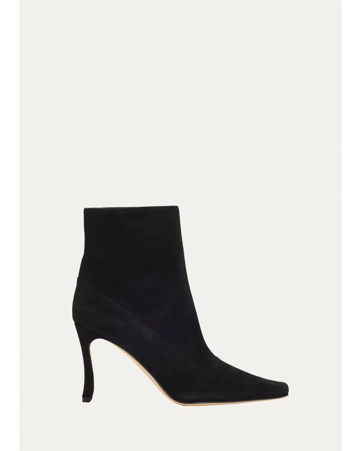 90mm Gostatu Suede Ankle Booties by Manolo Blahnik