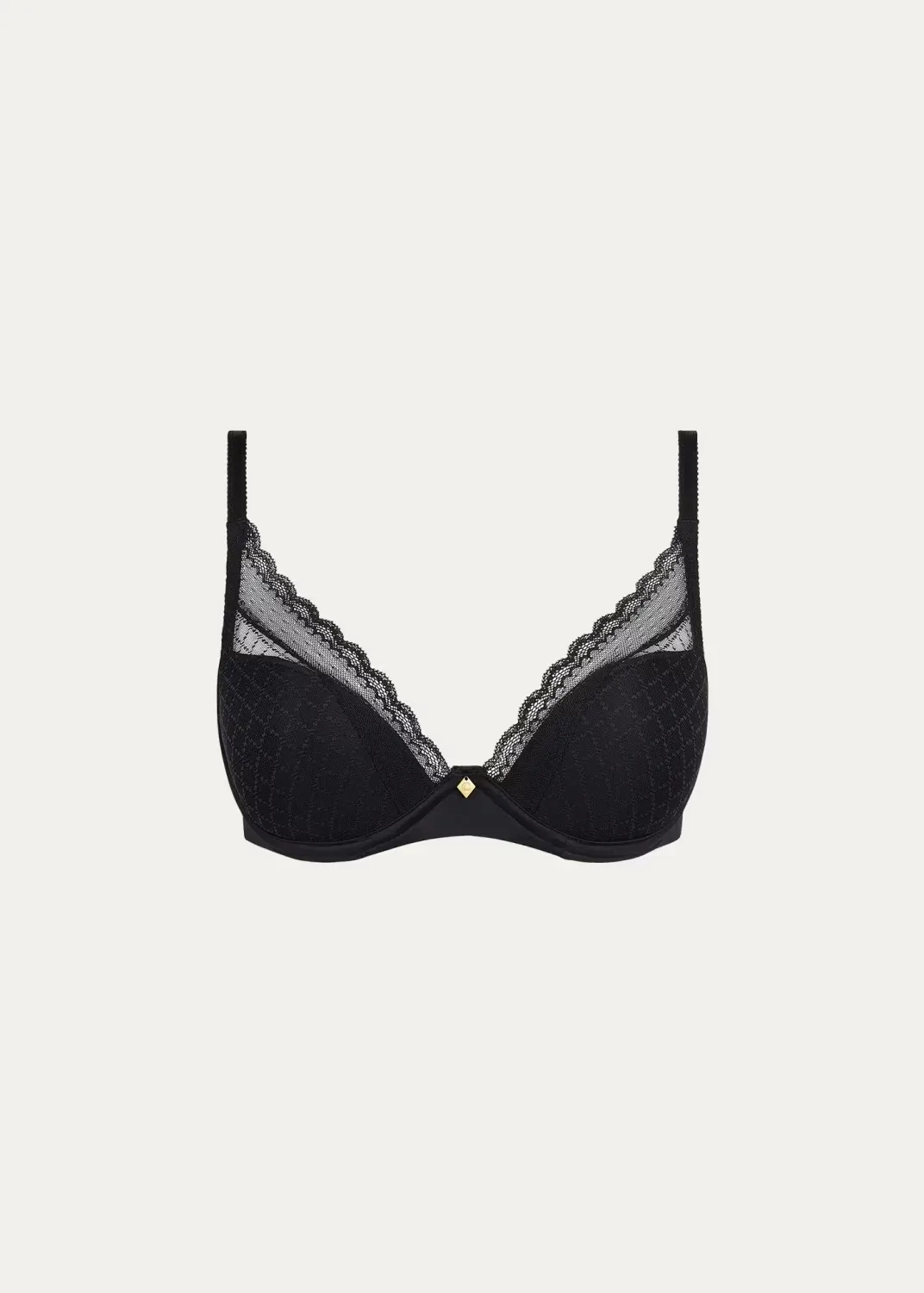 Magique Minimize Lace-Trim Satin Bra