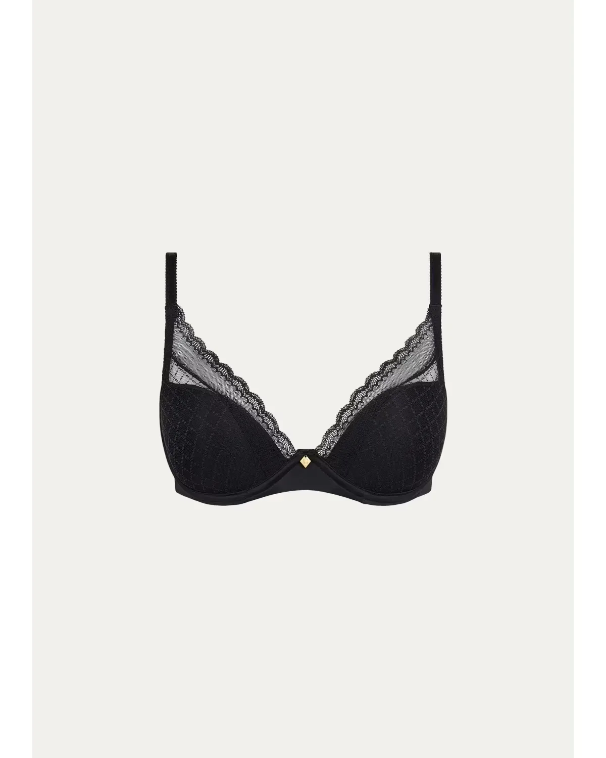 Magique Minimize Lace-Trim Satin Bra by Chantelle