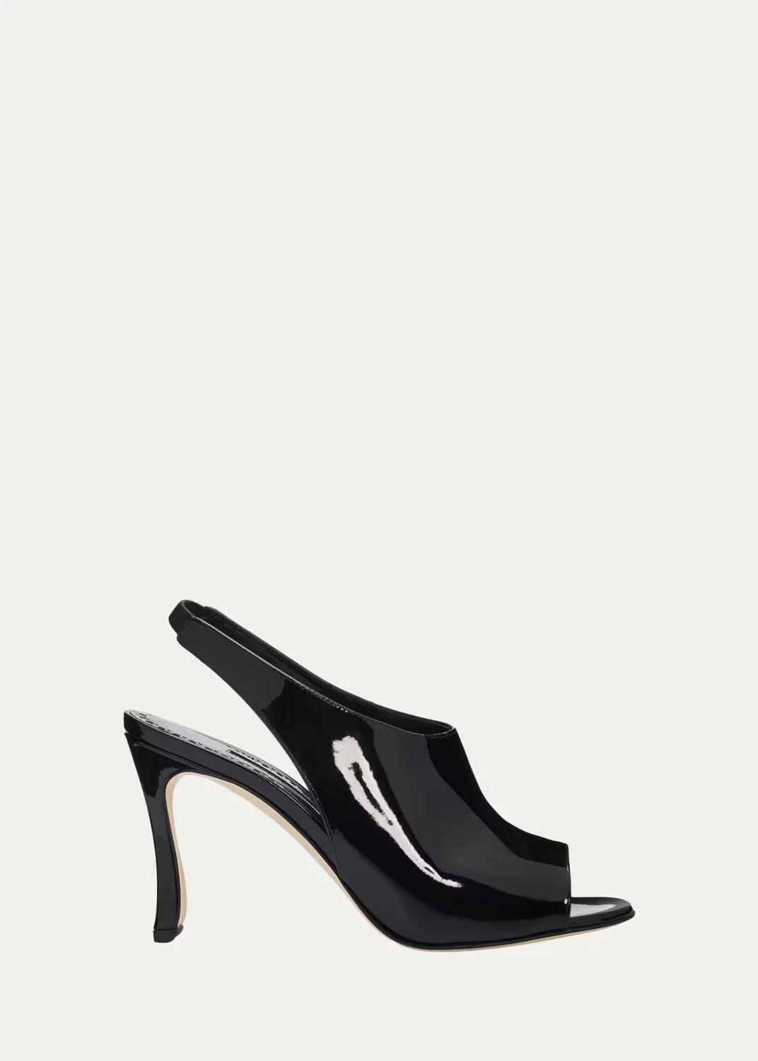 90mm Minufle Patent Leather Slingback Sandals