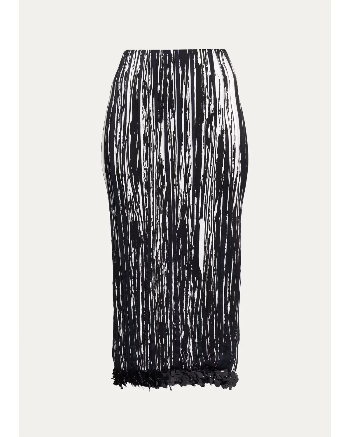 Sinclair Sequin-Trim Midi Pencil Skirt by Brandon Maxwell