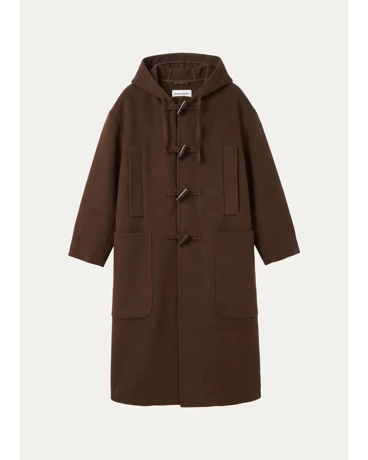 Wool Hooded Longline Coat by Officine Gnrale