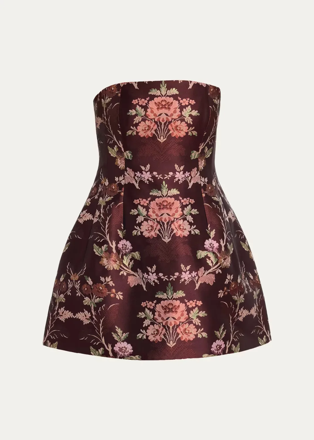 Ines Strapless Jacquard Mini Dress