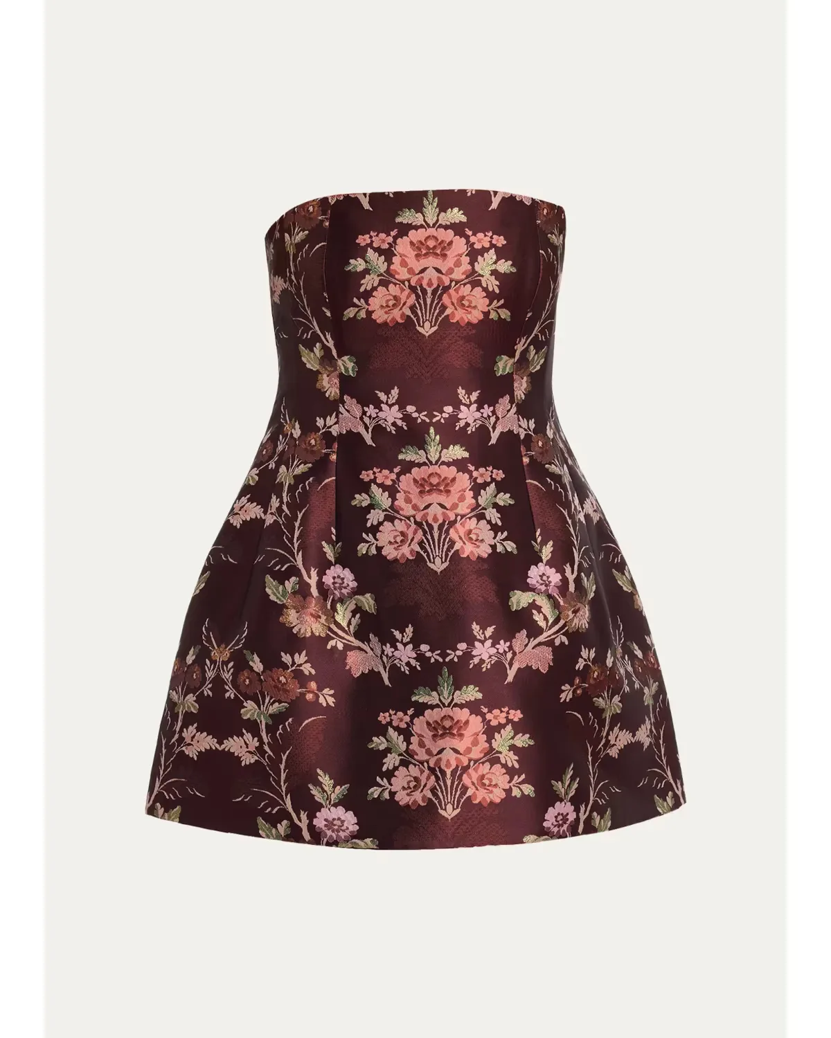 Ines Strapless Jacquard Mini Dress