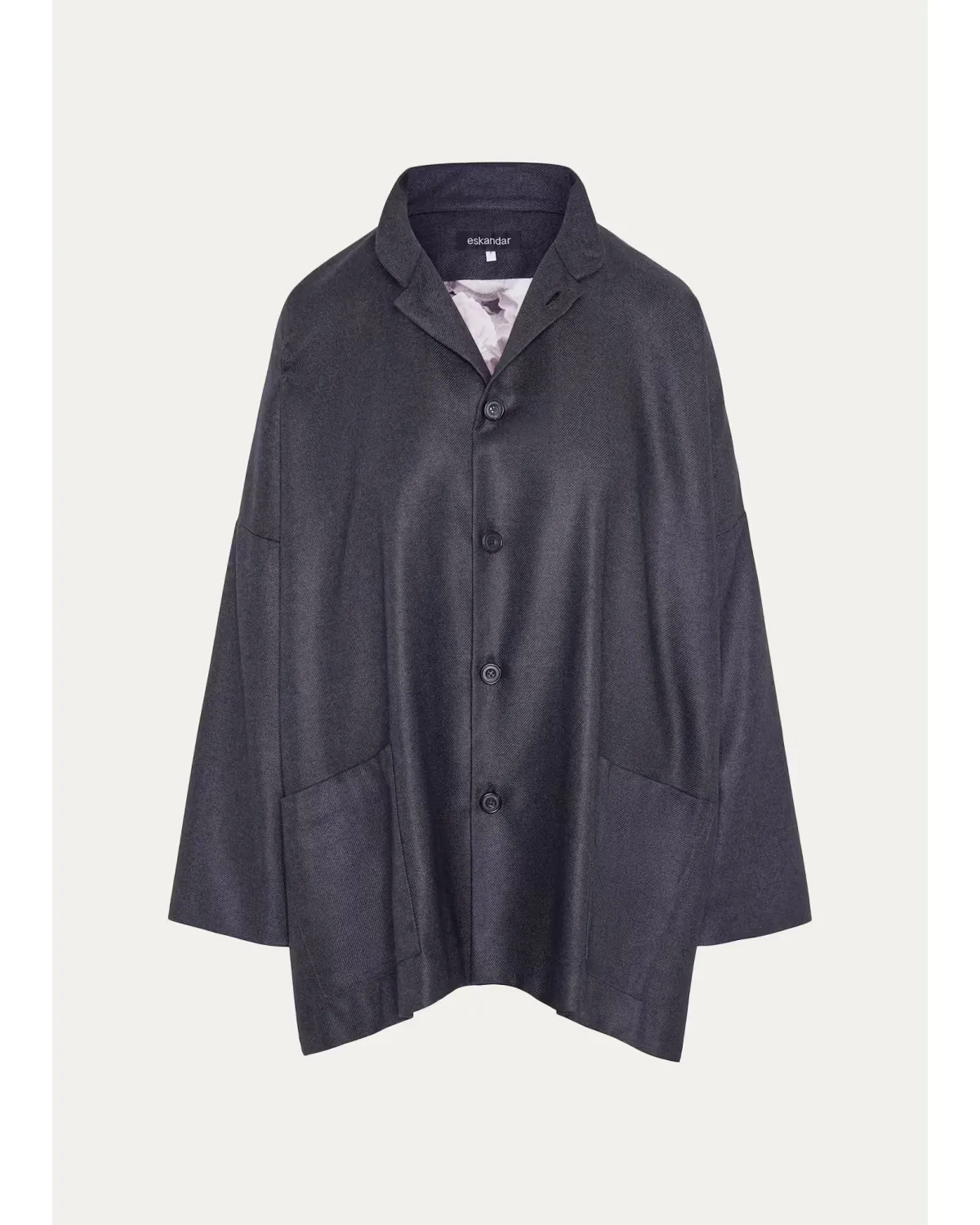 Silk Cashmere Mandarin Jacket - Long by Eskandar