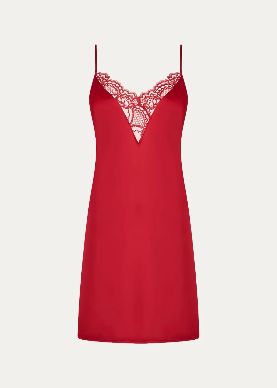 Embroidered Applique Silk Satin Babydoll