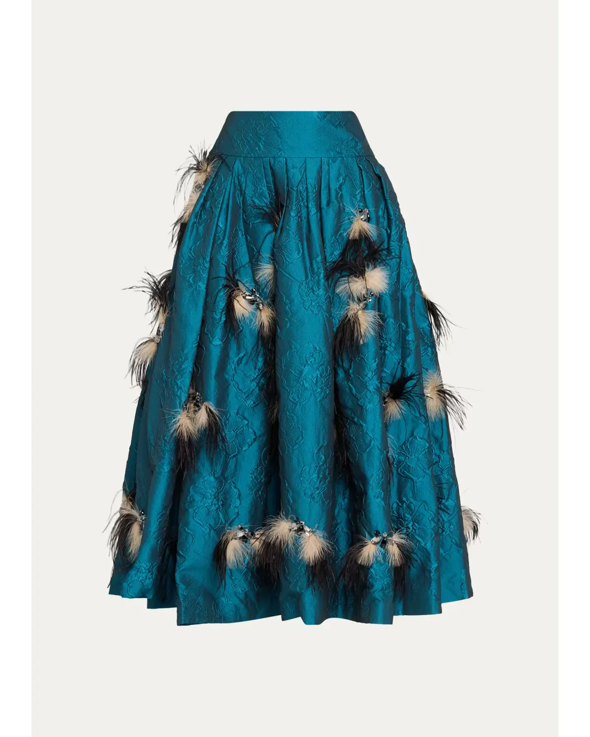 Angelique Embellished Cloque Midi Skirt by Ulla Johnson