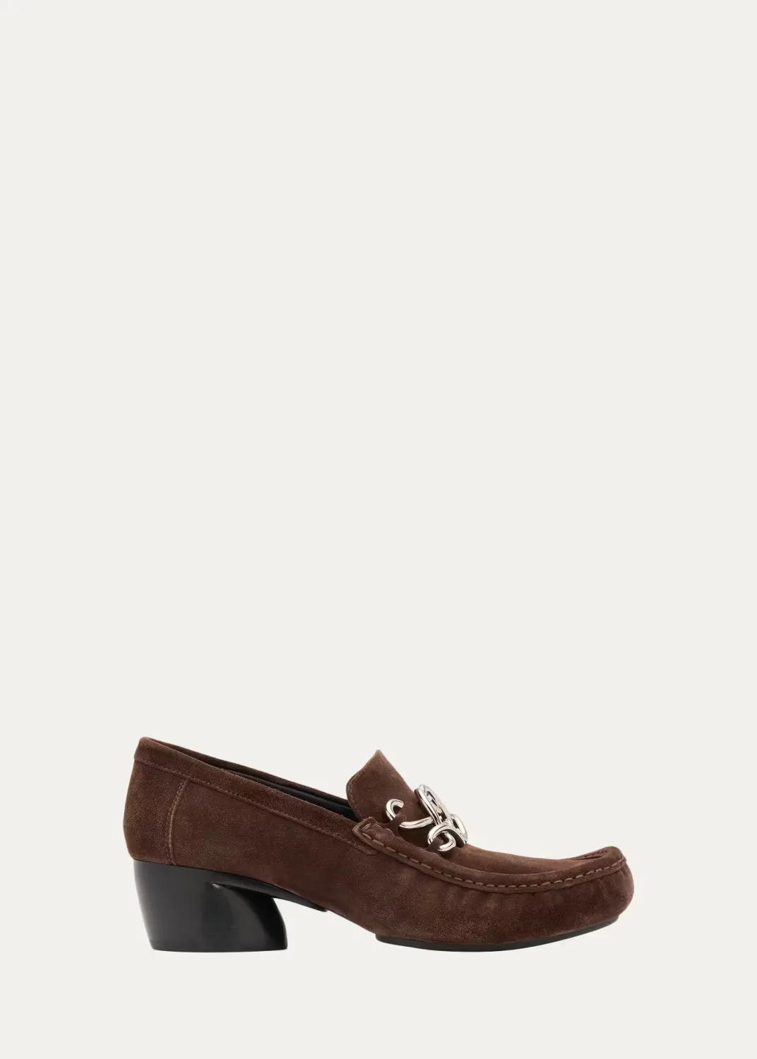 Oval Double L Suede Loafers by LOEWE