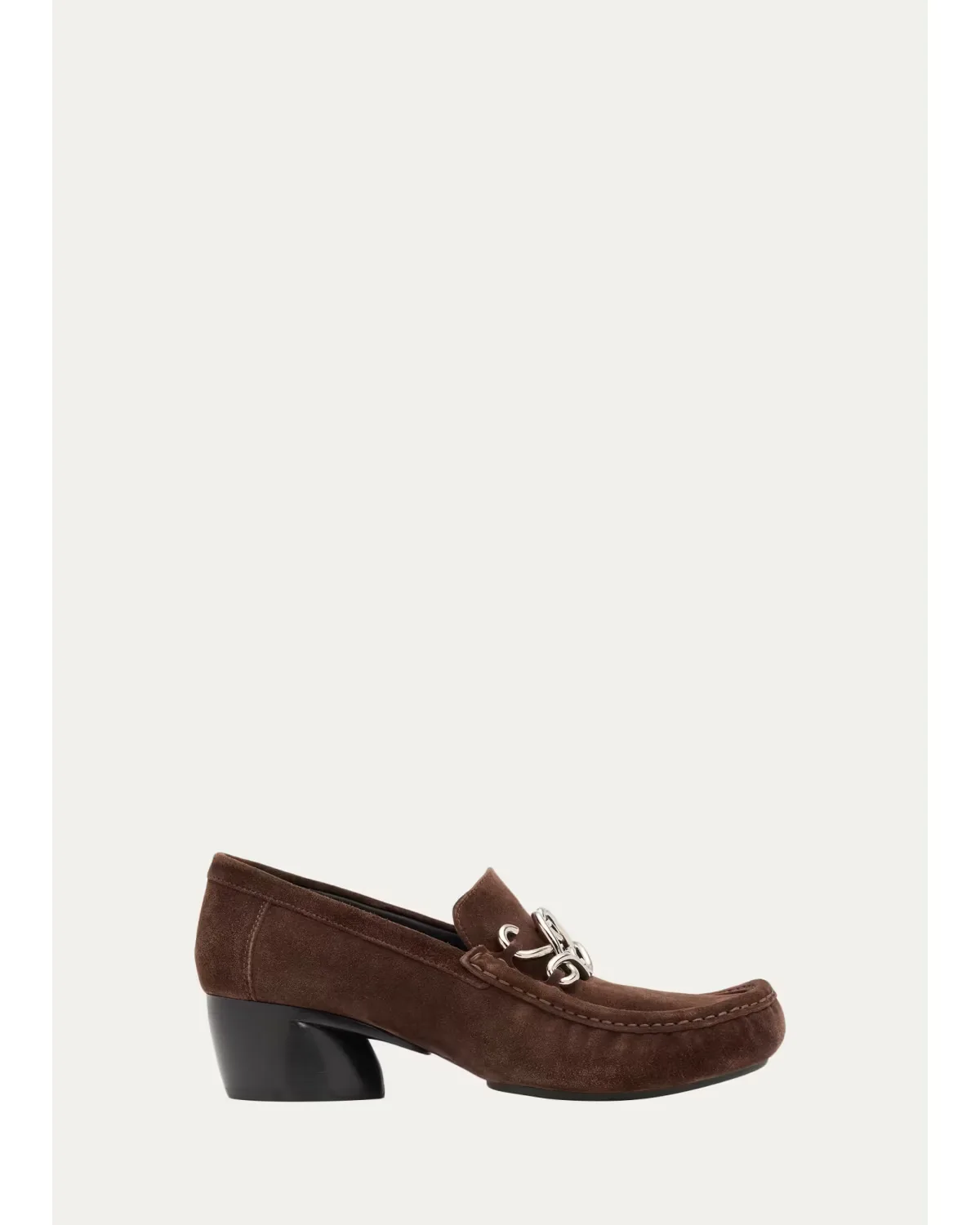Oval Double L Suede Loafers by LOEWE