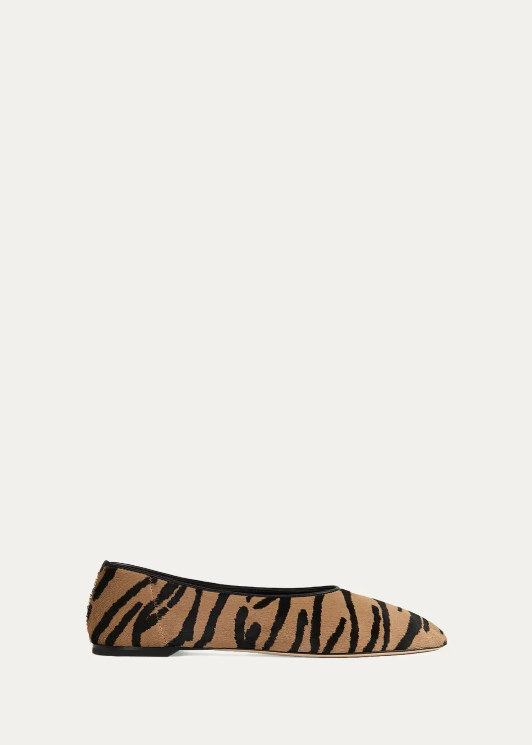 Printed Pony Hair Ballerina Flats by Totême