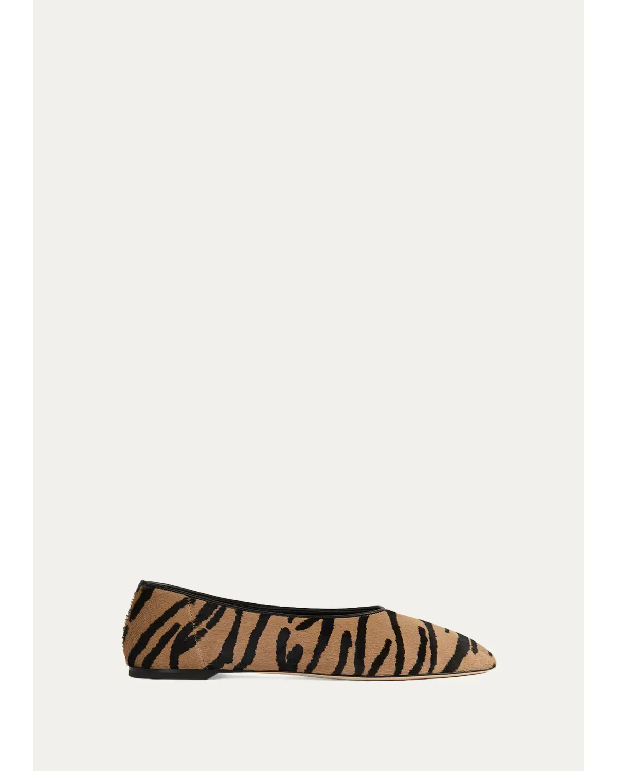 Printed Pony Hair Ballerina Flats by Totême
