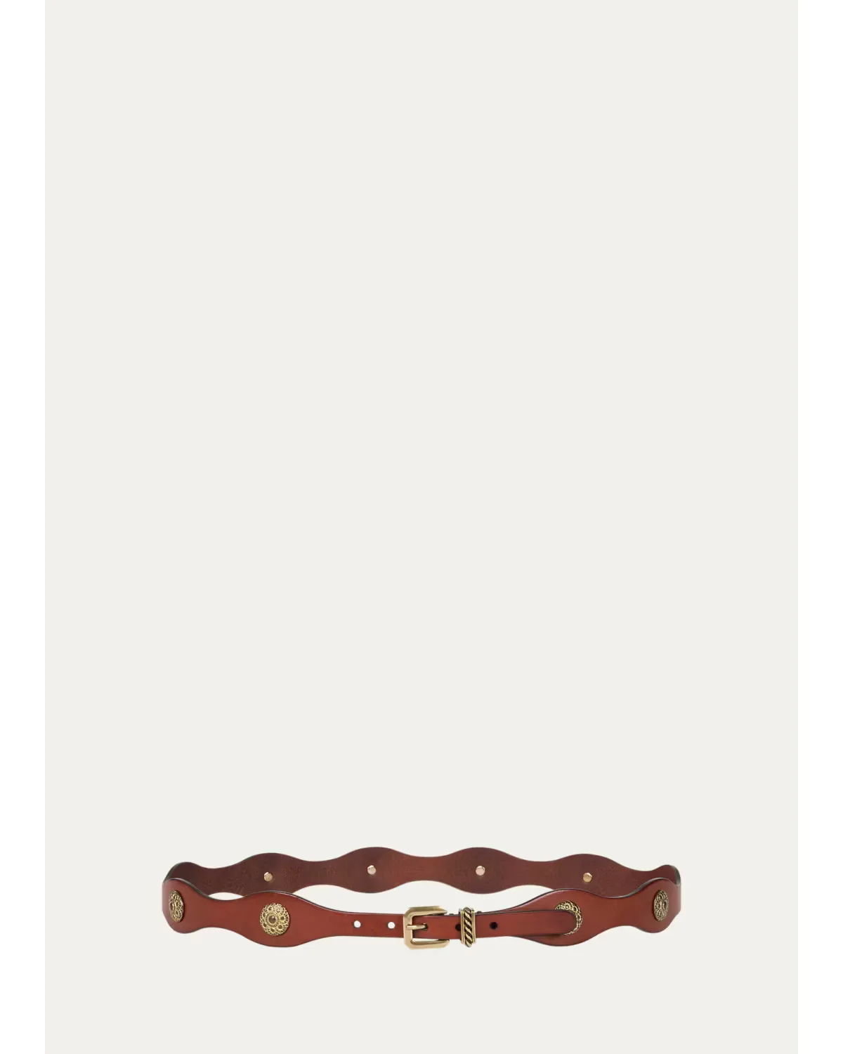 Leather Belt with Jewel Studs by ETRO