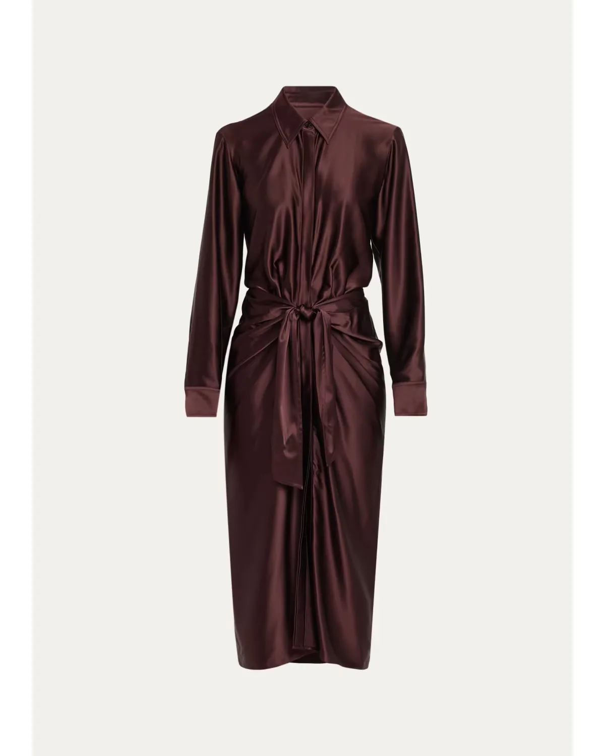 Mila Stretch Silk Midi Shirtdress by A.L.C.
