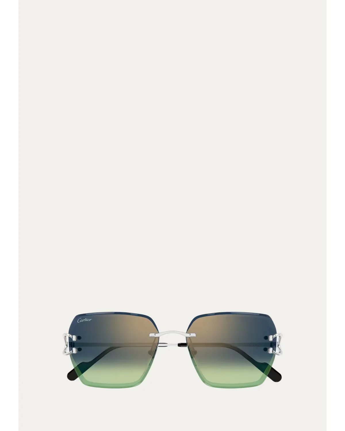 Motifs De Cartier 58MM Platinum-Plated Butterfly Sunglasses by Cartier's