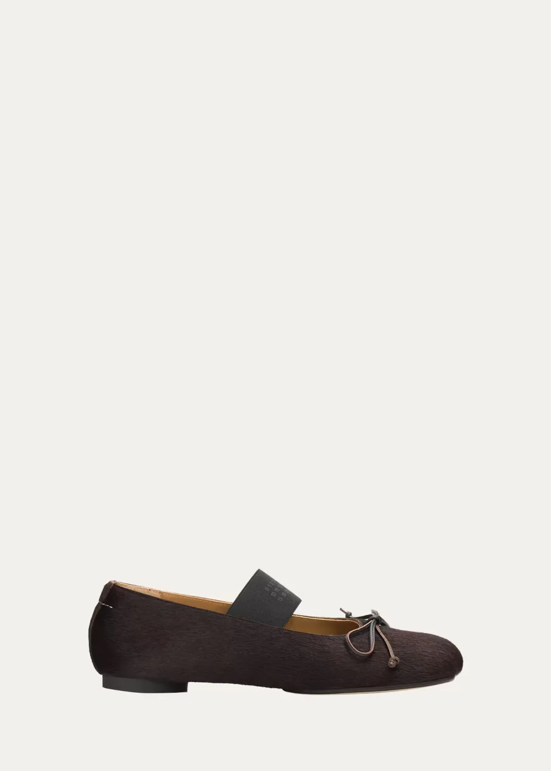 Anatomic Calf Hair Mary Jane Ballerina Flats by Maison Margiela