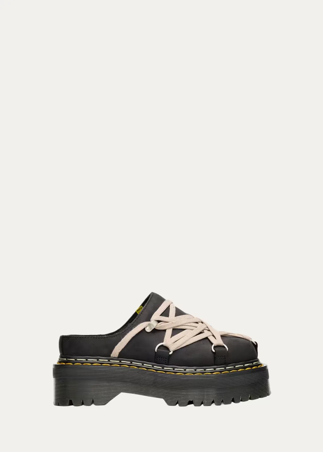 Quad Sole Megalace Leather Mules by Dr. Martens