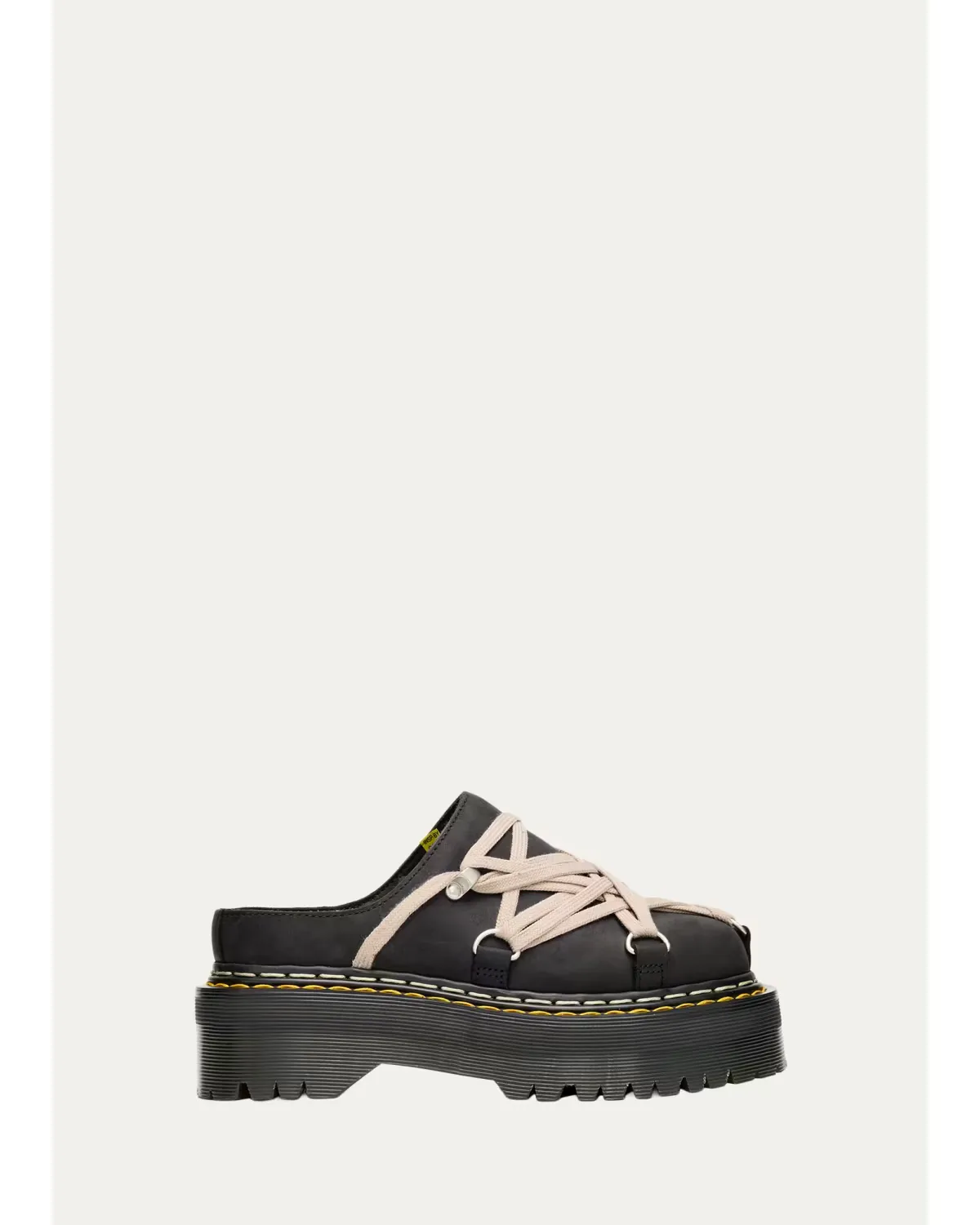 Quad Sole Megalace Leather Mules by Dr. Martens