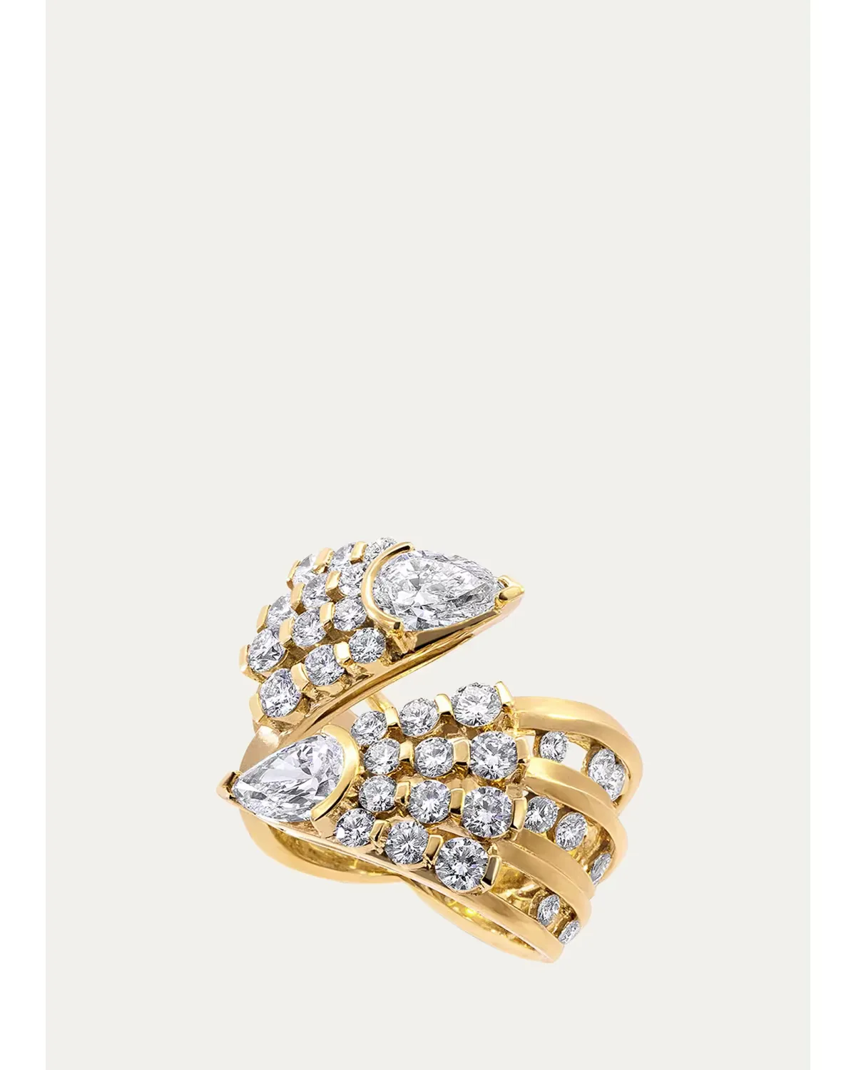 Dune 18K Yellow Gold Diamond Eventail Ring