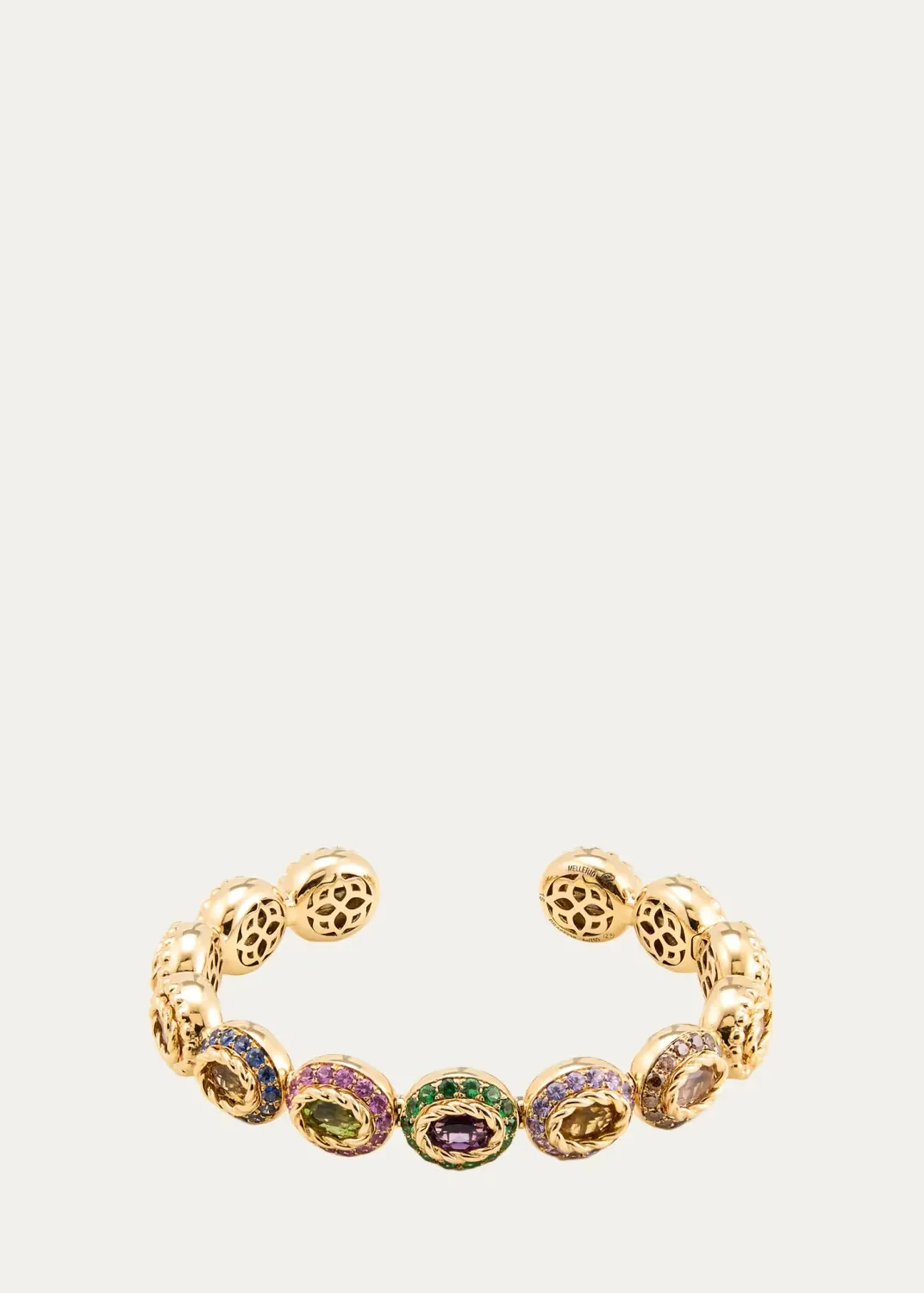 18K Yellow Gold Baby Tutti Frutti Bracelet with Diamonds and Gemstones by Mellerio