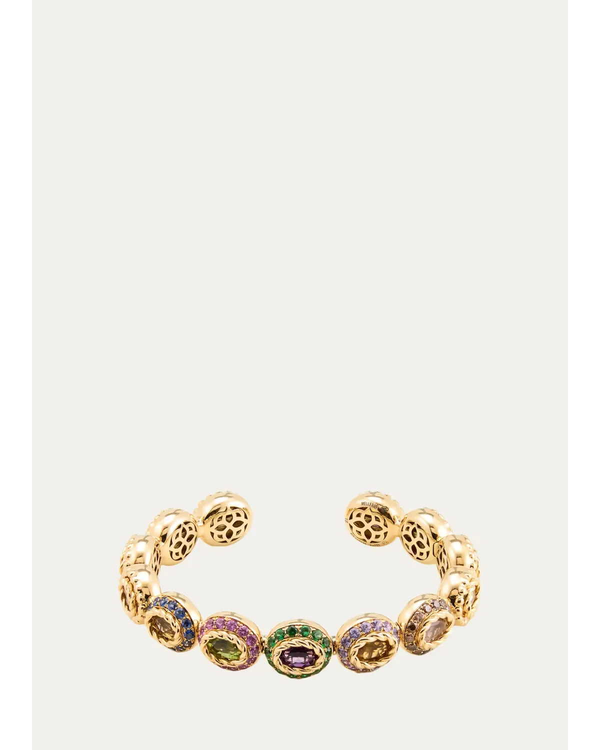 18K Yellow Gold Baby Tutti Frutti Bracelet with Diamonds and Gemstones by Mellerio