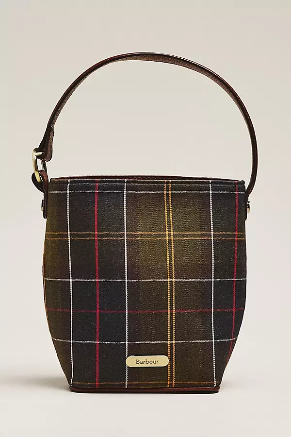 Cedar Mini Tartan Bucket Bag by Barbour