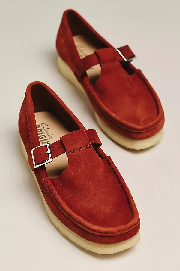 Wallabee T-Strap Flats by Clarks