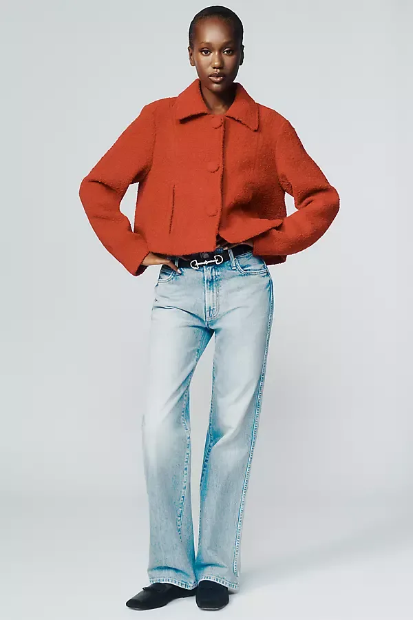 Kick It Double Sneak High Rise Straight Leg Jeans by MOTHER