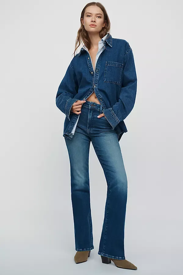 Soft Tech Good Classic High Rise Bootcut Jeans by GOOD AMERICAN