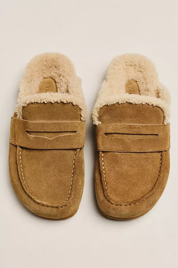 Wynn Shearling Slip-On Loafers by PAIGE