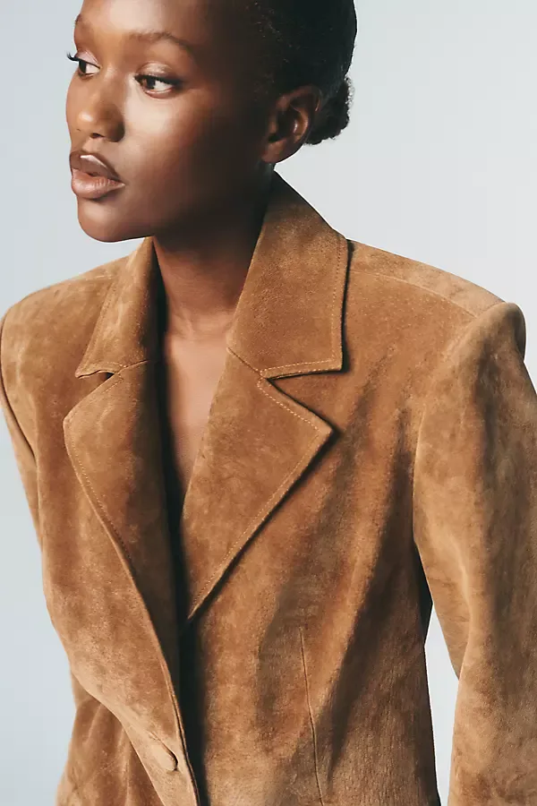 Suede Blazer Jacket by Avec Les Filles